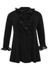 Tunic flare with ruffles DOLCE - black  - #4