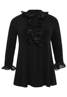 Tunic flare with ruffles DOLCE - black  - #4