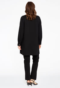 Blouse with studs INTERLOCK - black - #3