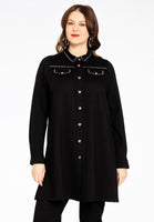 Blouse with studs INTERLOCK - black  - #1