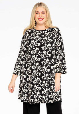 Tunic wide bottom WILLOW - black  - #1