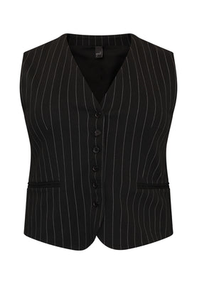 Vest interlock PINSTRIPE - black  - #4