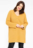 Pullover with rib - yellow