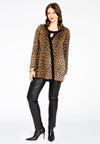 Tuniek flare asymmetrisch leopard - bruin