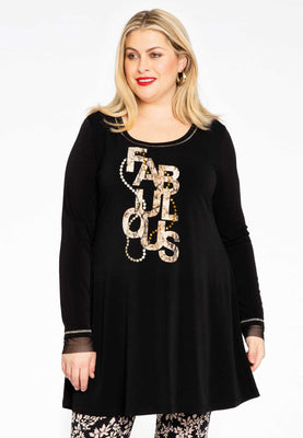 Tunic wide bottom Fabulous - black  - #1