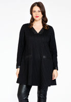 Tunic wide bottom PINSTRIPE - black  - #1