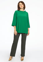 Shirt A-line turtle neck DOLCE - green - #2