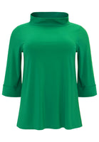 Shirt A-line turtle neck DOLCE - green - #4