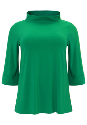 Shirt A-line turtle neck DOLCE - green  - #4