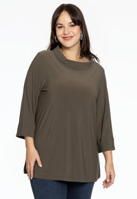 Shirt A-line turtle neck DOLCE - light green - #1