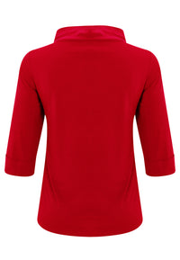 Shirt A-line turtle neck DOLCE - red - #4