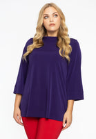 Shirt A-line turtle neck DOLCE - purple - #1