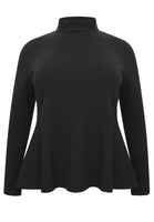 Shirt peplum BUBLÉ - black - #4