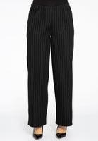 Trousers wide PINSTRIPE - black - #1