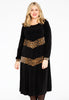 Dress with panels LEOPARD - black 