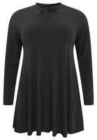 Tunic wide bottom knot detail DOLCE - black  - #4