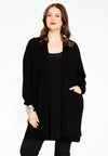Cardigan with pockets - black