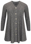 Cardigan with buttons RIB - grey - #4