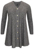 Cardigan with buttons RIB - grey  - #4