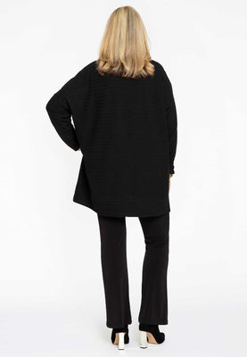 Pullover high neck RIB - black  - #3