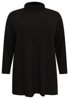 Pullover high neck RIB - black  - #4