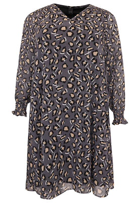 Dress Aline smock CHEETAH - grey  - #4