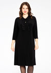 Polo-dress with ruffles DOLCE - black 