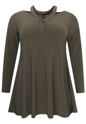 Tunic wide bottom strap DOLCE - green  - #4