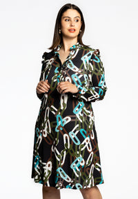 Dress grandad collar AMY - black - #1