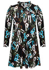 Dress grandad collar AMY - black - #4