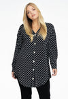 Blouse wide POLKADOT - black