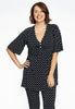 Tunic flare pearls POLKADOT - black 