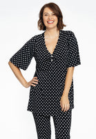 Tunic flare pearls POLKADOT - black  - #1