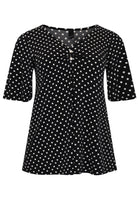 Tunic flare pearls POLKADOT - black  - #4