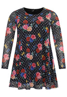 Tunic wide bottom FLOWERDOT - black  - #4