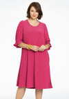 Jurk met pofmouwen dolce - roze