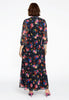 Dress bow neck FLOWERDOT - black - #3