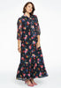 Dress bow neck FLOWERDOT - black - #2