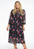 Dress buttoned FLOWERDOT - black 