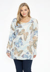 Pullover square BUTTERFLY - white 