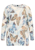 Pullover square BUTTERFLY - white  - #4