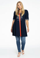 Tunic wide bottom rib tape - blue - #2