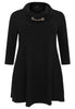 Tunic wide bottom chain collar DIAGONAL - black  - #3