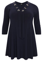 Tunic wide bottom ribbon DOLCE - blue - #4