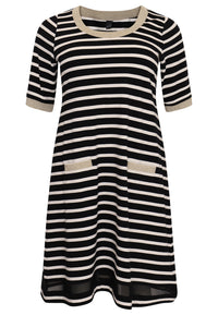 Dress short sleeve BRETON - black - #4