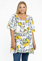 Tunic V-neck LEMON - white  - #1