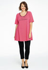 Tunic wide bottom beads COTTON - pink