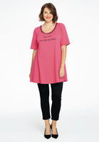 Tunic wide bottom beads COTTON - pink - #2