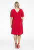 Dress A-line double v-neck DOLCE - red  - #3