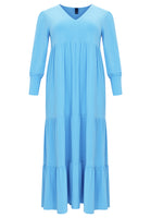 Dress frilled long DOLCE - light blue - #3